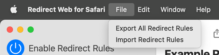 Menubar &gt; File