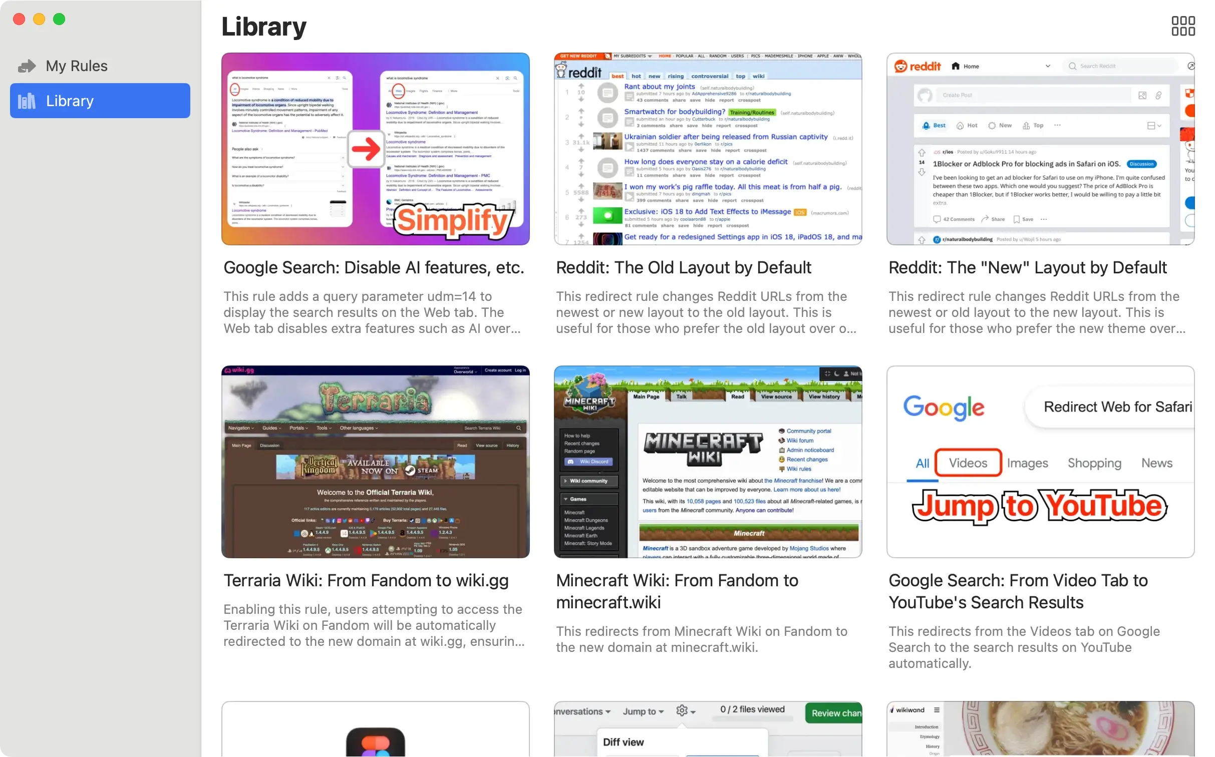 Bibliotheks-Screenshot