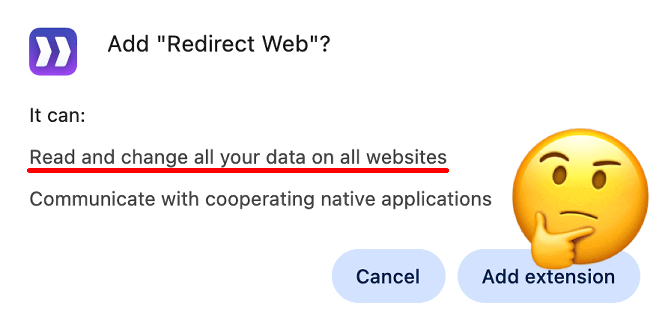 An permission requiring alert